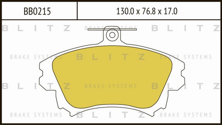 Blitz BB0215 - Тормозные колодки, дисковые, комплект autospares.lv