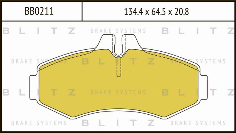 Blitz BB0211 - Тормозные колодки, дисковые, комплект autospares.lv