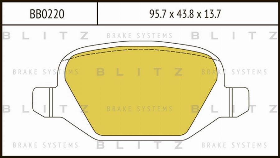 Blitz BB0220 - Тормозные колодки, дисковые, комплект autospares.lv