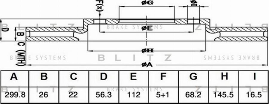 Blitz BS0502 - Тормозной диск autospares.lv