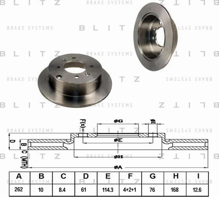 Blitz BS0190 - Тормозной диск autospares.lv