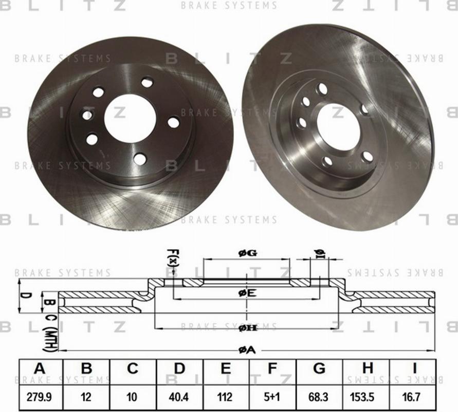 Blitz BS0157 - Тормозной диск autospares.lv