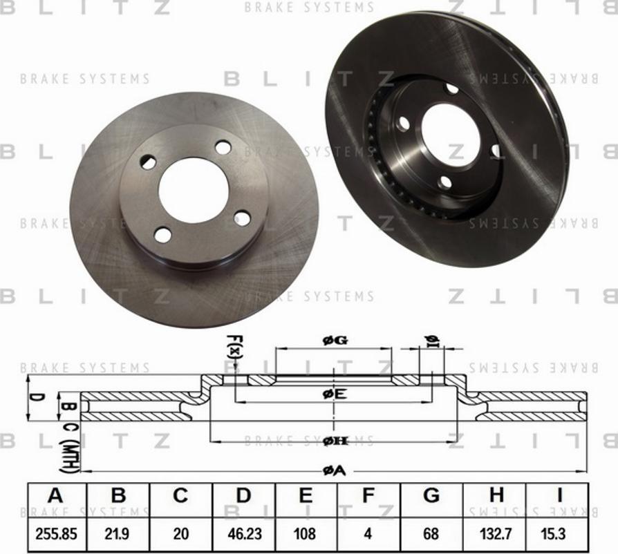 Blitz BS0101 - Тормозной диск autospares.lv