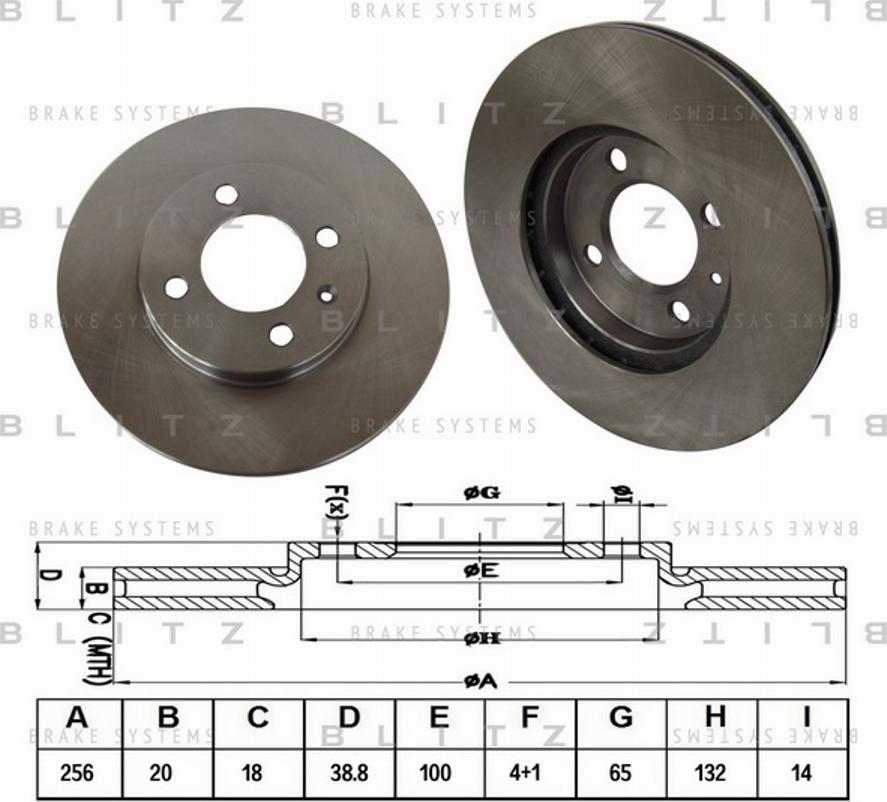 Blitz BS0110 - Дисковый тормозной механизм, комплект autospares.lv