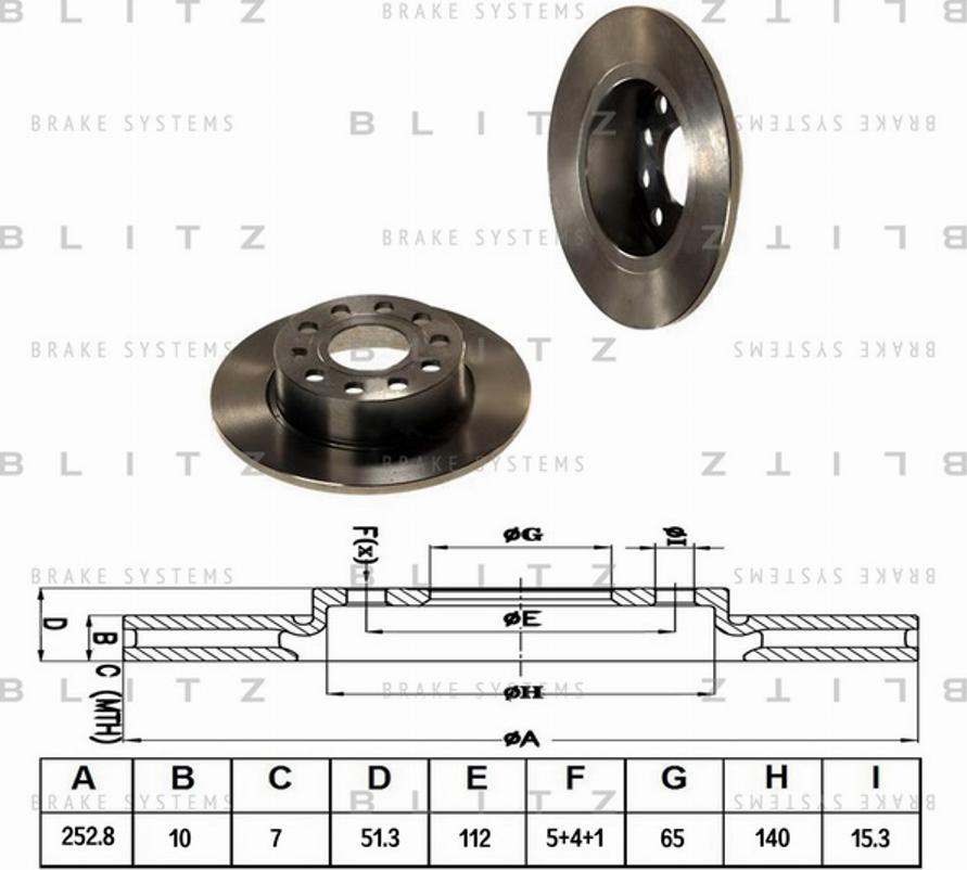 Blitz BS0186 - Тормозной диск autospares.lv