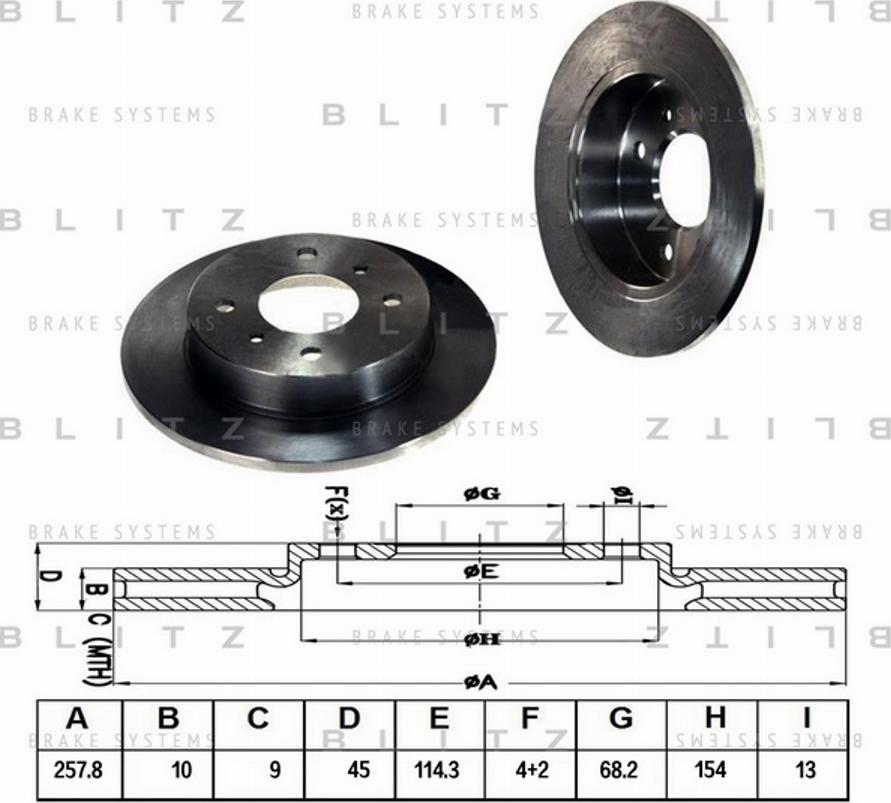 Blitz BS0131 - Тормозной диск autospares.lv