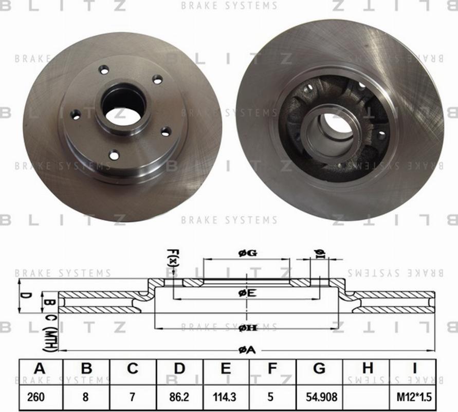 Blitz BS0301 - Тормозной диск autospares.lv