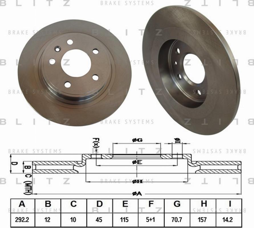 Blitz BS0313 - Тормозной диск autospares.lv