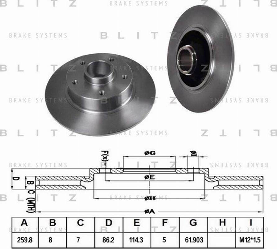 Blitz BS0320 - Тормозной диск autospares.lv