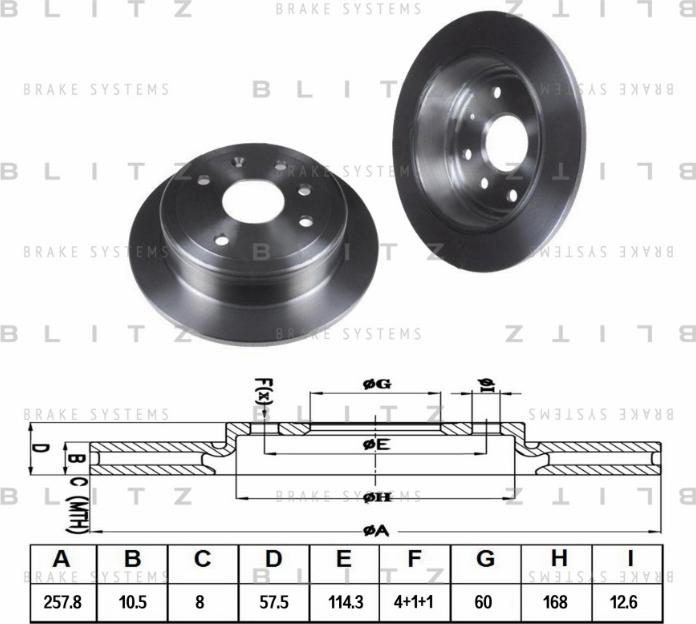 Blitz BS0245 - Тормозной диск autospares.lv