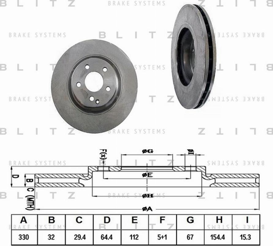 Blitz BS0248 - Тормозной диск autospares.lv