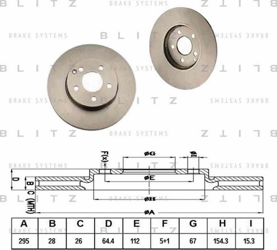 Blitz BS0247 - Тормозной диск autospares.lv