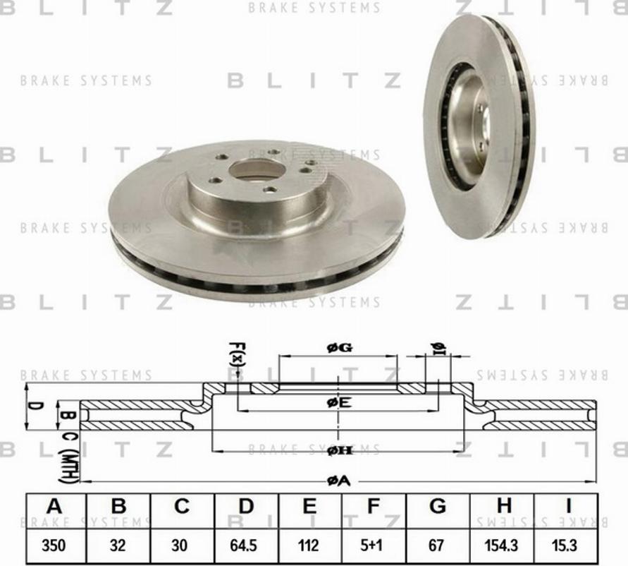 Blitz BS0269 - Тормозной диск autospares.lv