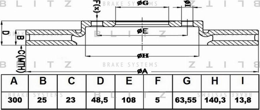 Blitz BS0202 - Тормозной диск autospares.lv