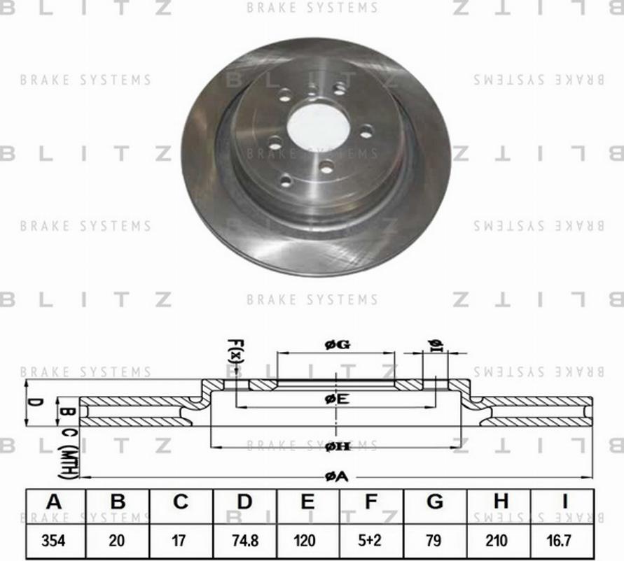 Blitz BS0285 - Тормозной диск autospares.lv