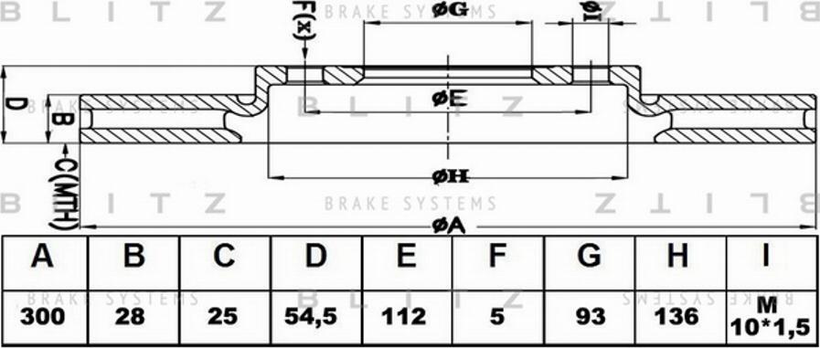 Blitz BS0239 - Тормозной диск autospares.lv