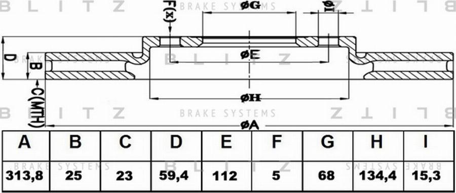 Blitz BS0237 - Тормозной диск autospares.lv