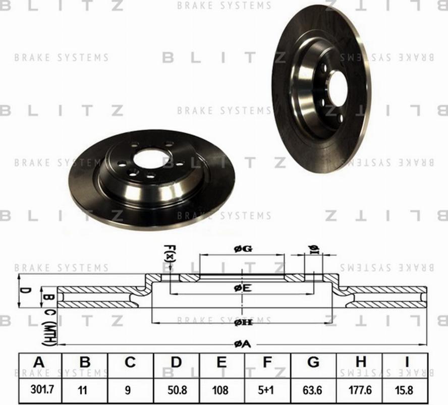 Blitz BS0224 - Тормозной диск autospares.lv