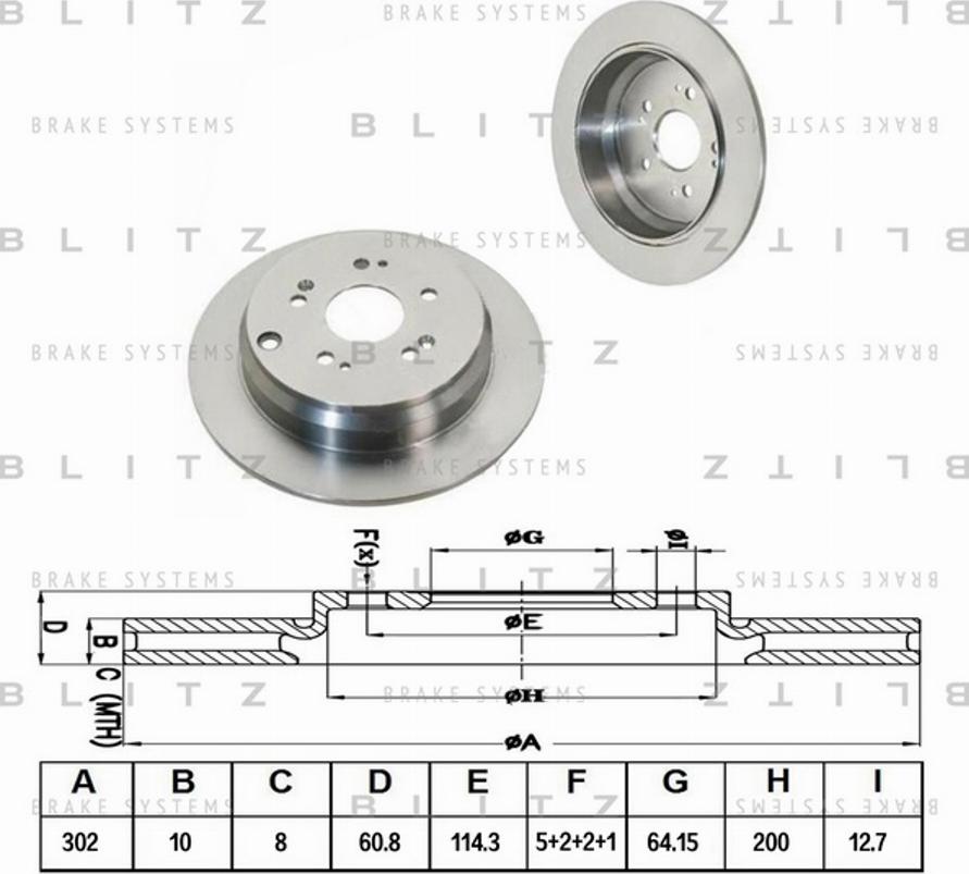 Blitz BS0275 - Тормозной диск autospares.lv