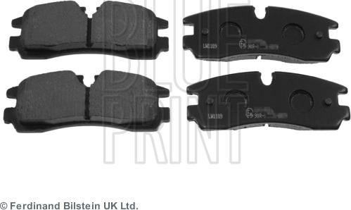 Blue Print ADA104258 - Тормозные колодки, дисковые, комплект autospares.lv