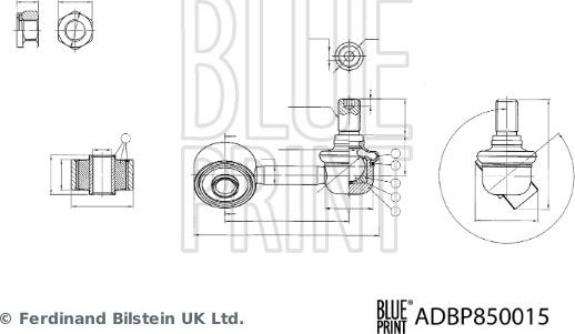 Blue Print ADBP850015 - Тяга / стойка, стабилизатор autospares.lv