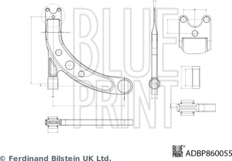 Blue Print ADBP860055 - Рычаг подвески колеса autospares.lv