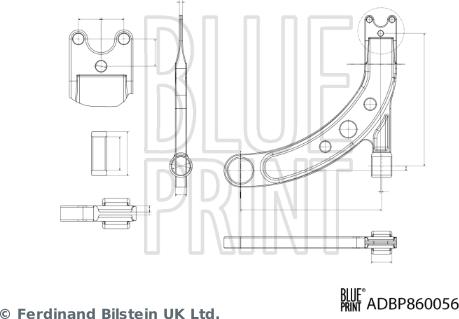 Blue Print ADBP860056 - Рычаг подвески колеса autospares.lv