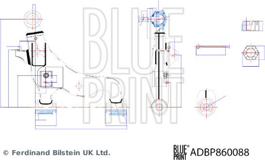 Blue Print ADBP860088 - Рычаг подвески колеса autospares.lv