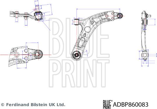 Blue Print ADBP860083 - Рычаг подвески колеса autospares.lv