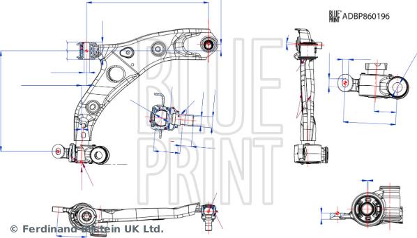 Blue Print ADBP860196 - Рычаг подвески колеса autospares.lv