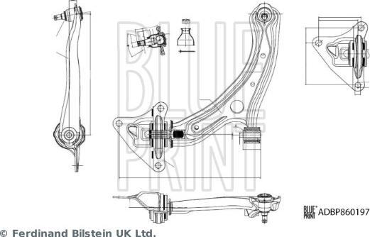 Blue Print ADBP860197 - Рычаг подвески колеса autospares.lv