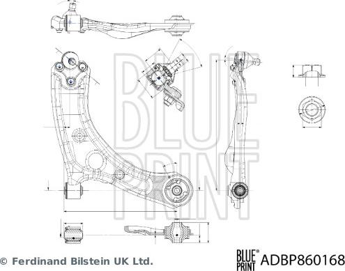 Blue Print ADBP860168 - Рычаг подвески колеса autospares.lv