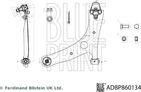 Blue Print ADBP860134 - Рычаг подвески колеса autospares.lv