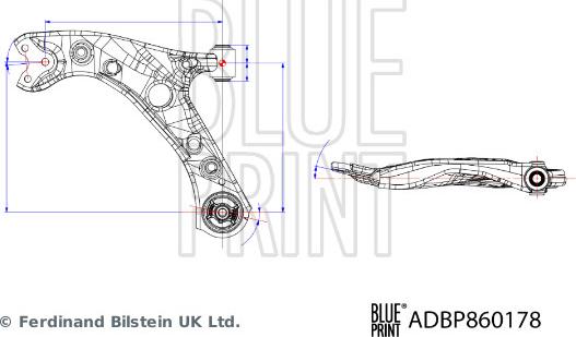 Blue Print ADBP860178 - Рычаг подвески колеса autospares.lv