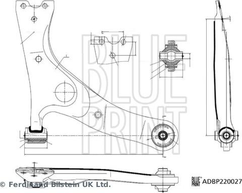 Blue Print ADBP860200 - Рычаг подвески колеса autospares.lv