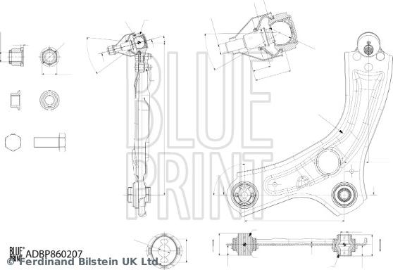 Blue Print ADBP860207 - Рычаг подвески колеса autospares.lv