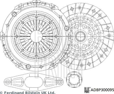 Blue Print ADBP300095 - Комплект сцепления autospares.lv