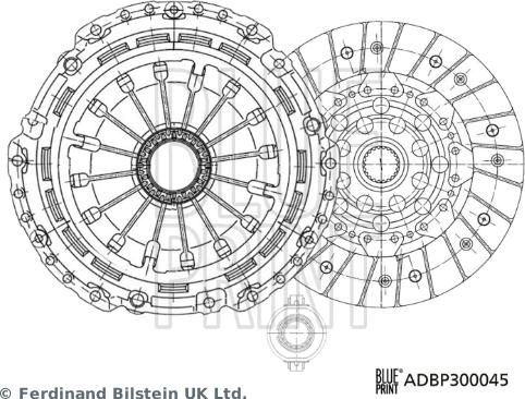 Blue Print ADBP300045 - Комплект сцепления autospares.lv