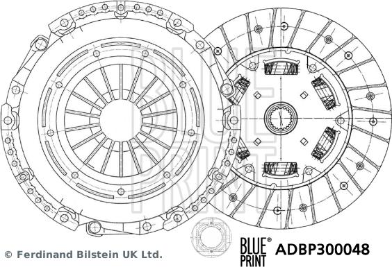 Blue Print ADBP300048 - Комплект сцепления autospares.lv