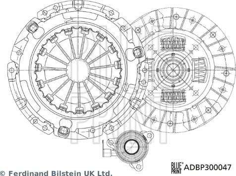 Blue Print ADBP300047 - Комплект сцепления autospares.lv