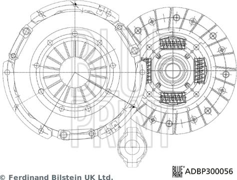 Blue Print ADBP300056 - Комплект сцепления autospares.lv