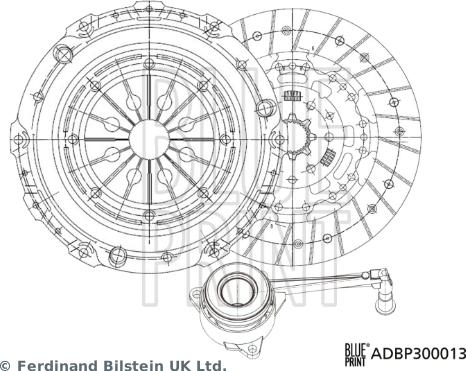 Blue Print ADBP300013 - Комплект сцепления autospares.lv