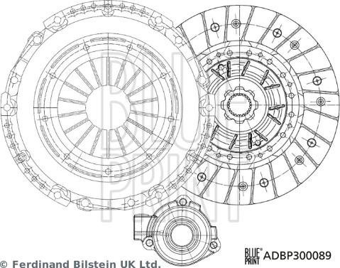 Blue Print ADBP300089 - Комплект сцепления autospares.lv