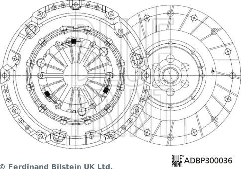 Blue Print ADBP300036 - Комплект сцепления autospares.lv