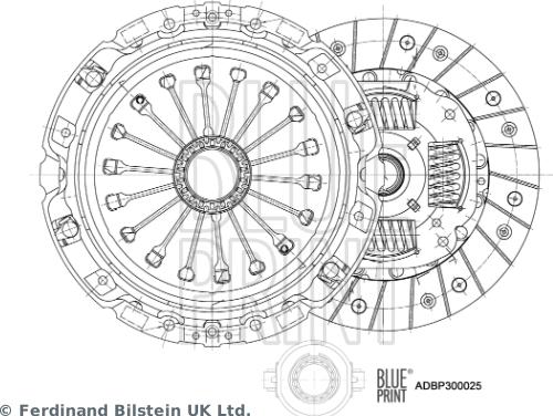 Blue Print ADBP300025 - Комплект сцепления autospares.lv