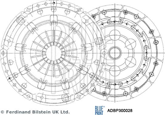 Blue Print ADBP300028 - Комплект сцепления autospares.lv