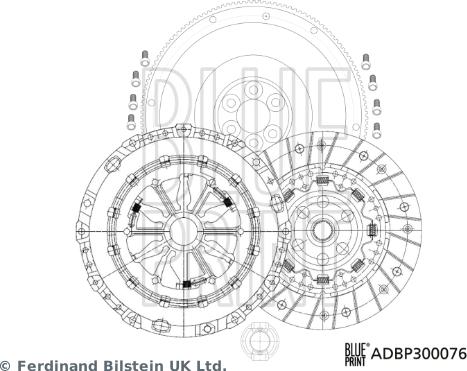 Blue Print ADBP300076 - Комплект сцепления autospares.lv