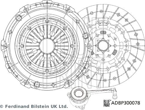 Blue Print ADBP300078 - Комплект сцепления autospares.lv