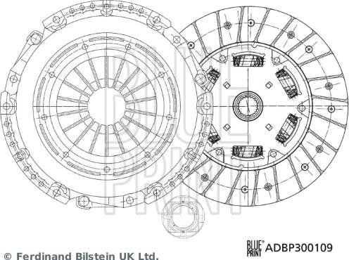 Blue Print ADBP300109 - Комплект сцепления autospares.lv