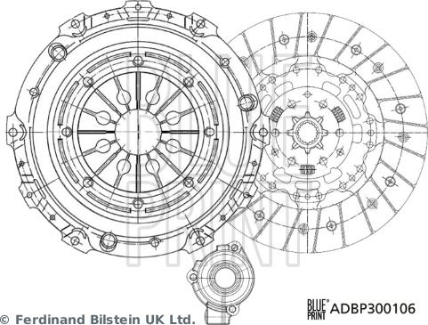 Blue Print ADBP300106 - Комплект сцепления autospares.lv